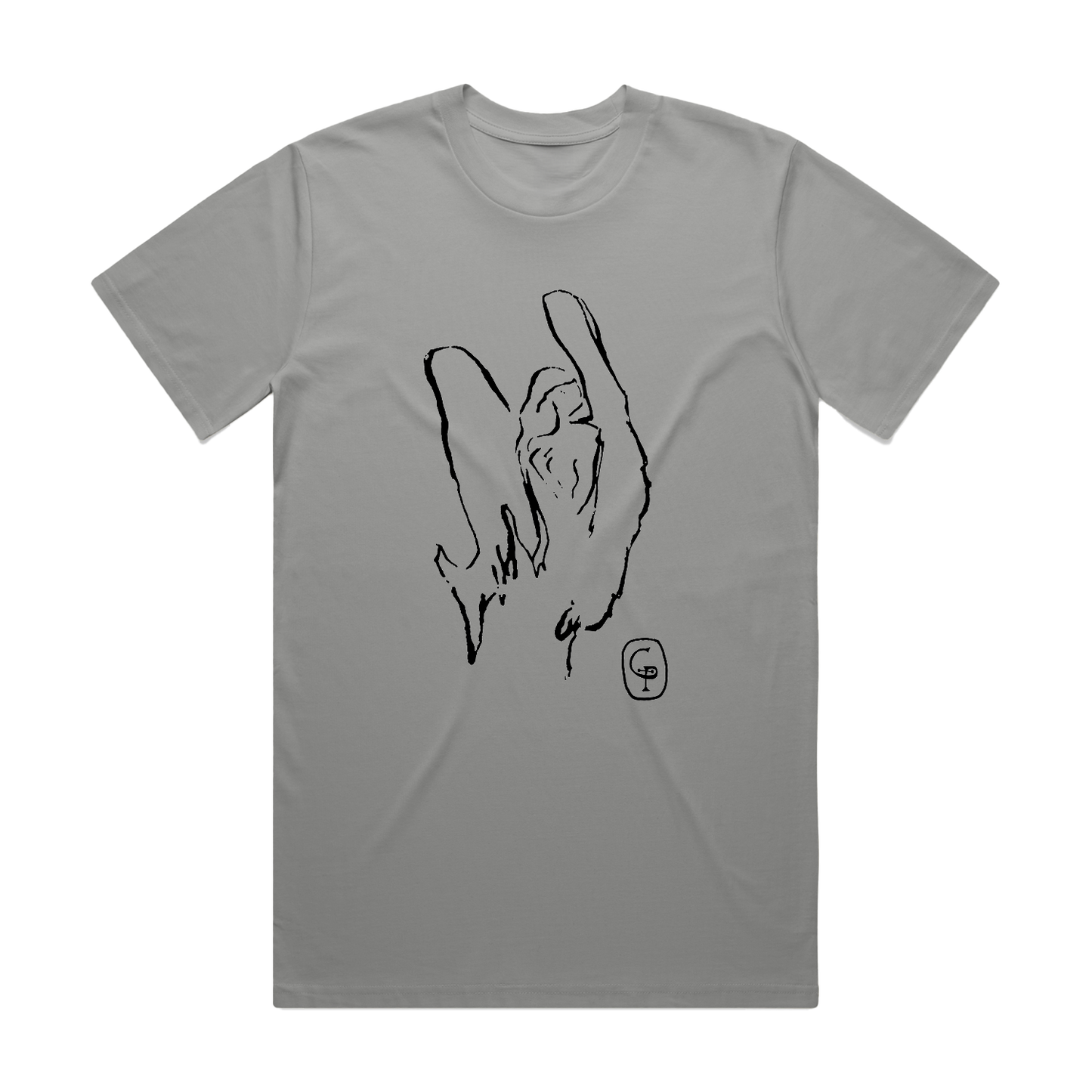Crude Drawing Grey T-Shirt